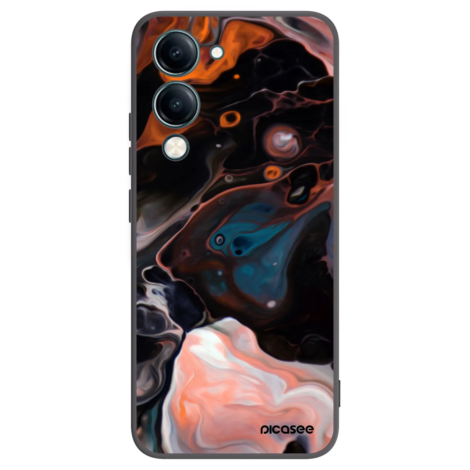 Picasee silikonowe czarne etui na Vivo Y29s 5G - Cream