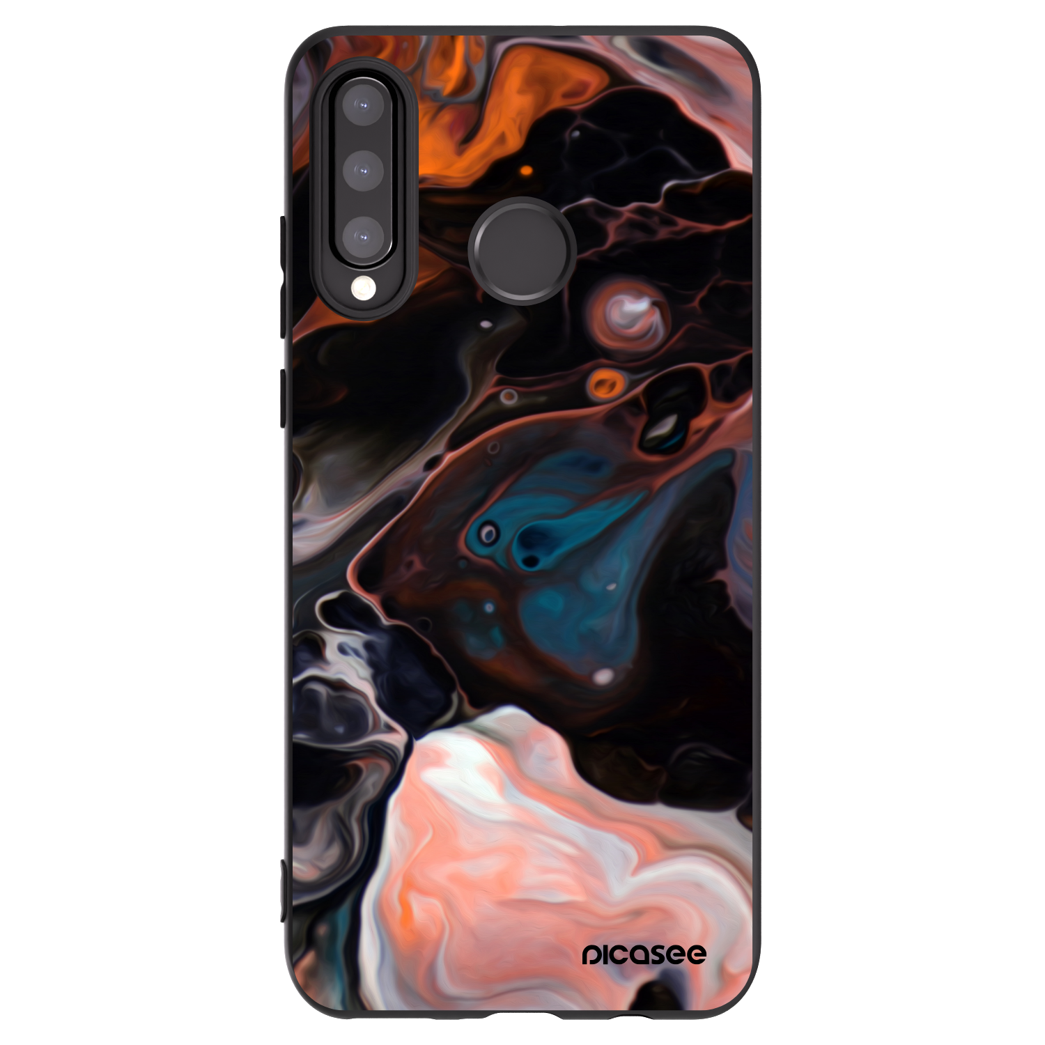 Picasee silikonowe czarne etui na Huawei P30 Lite - Cream