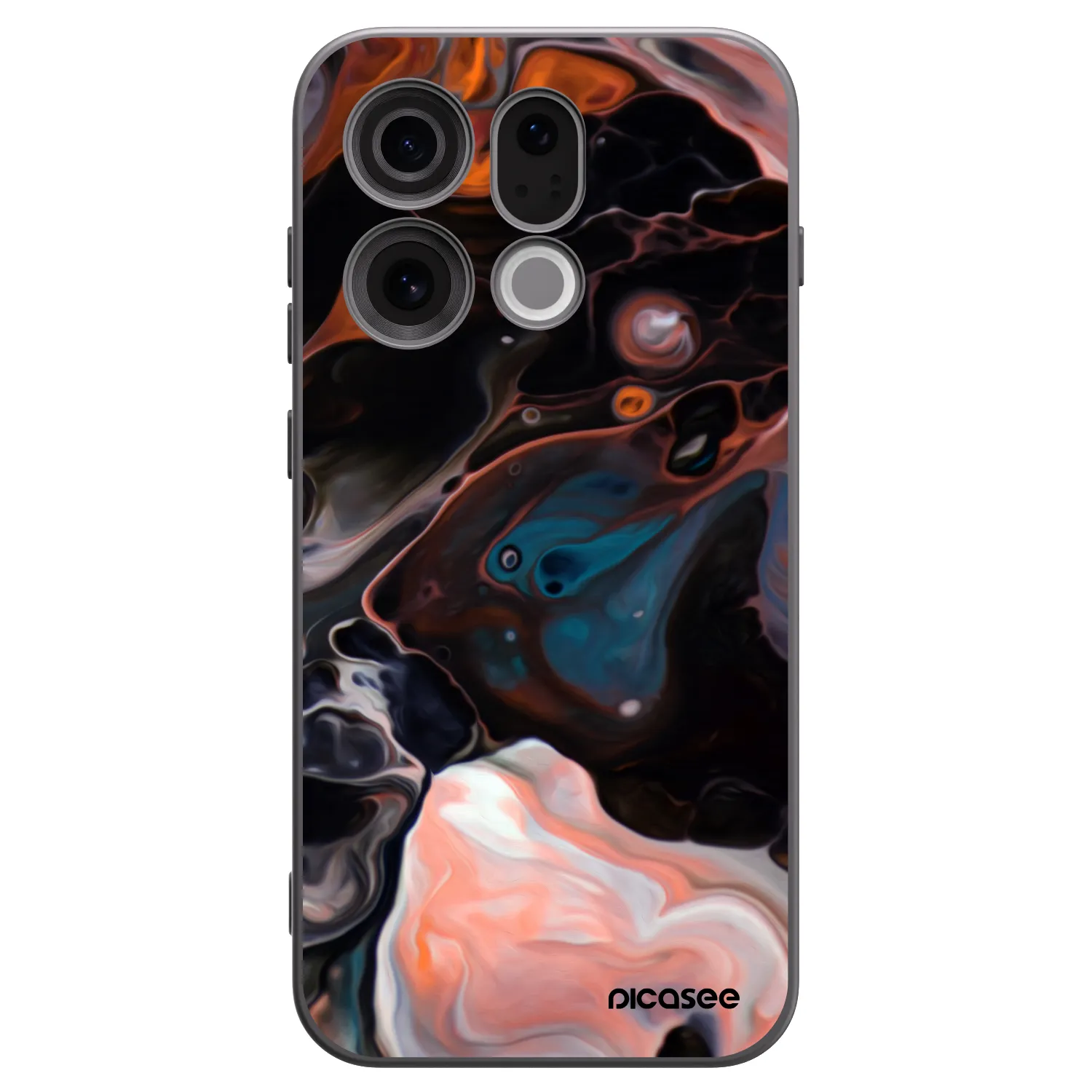 Picasee silikonowe czarne etui na OPPO Find X9 - Cream