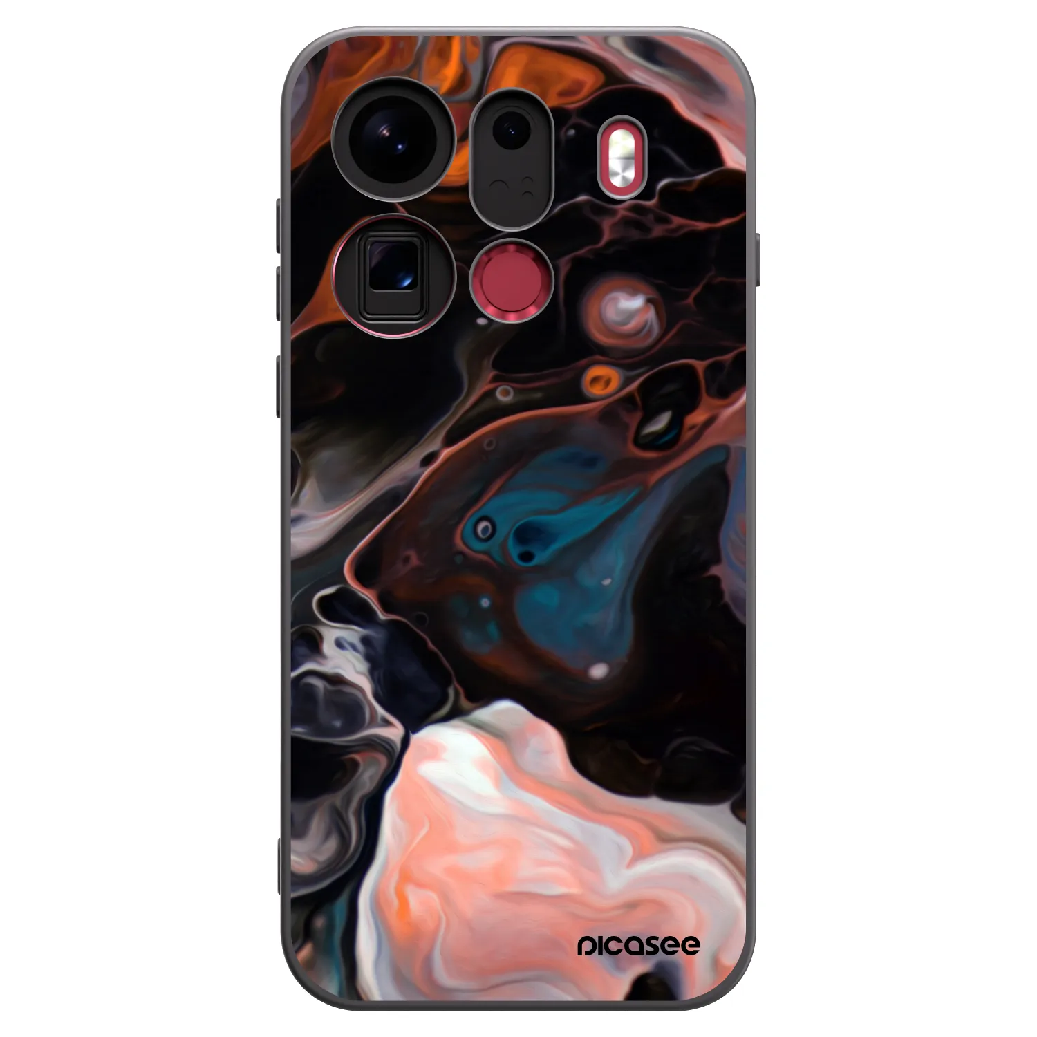 Picasee silikonowe czarne etui na OPPO Find X9 Pro - Cream