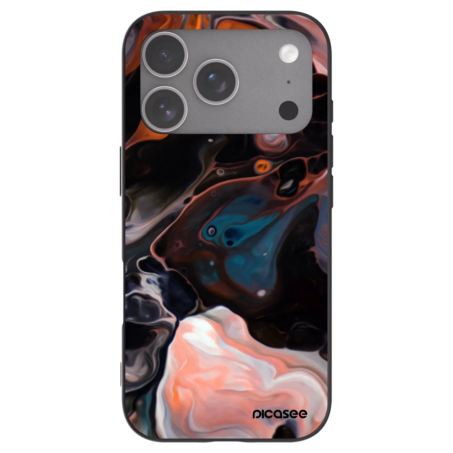 Picasee silikonowe czarne etui na Apple iPhone 18 Pro - Cream