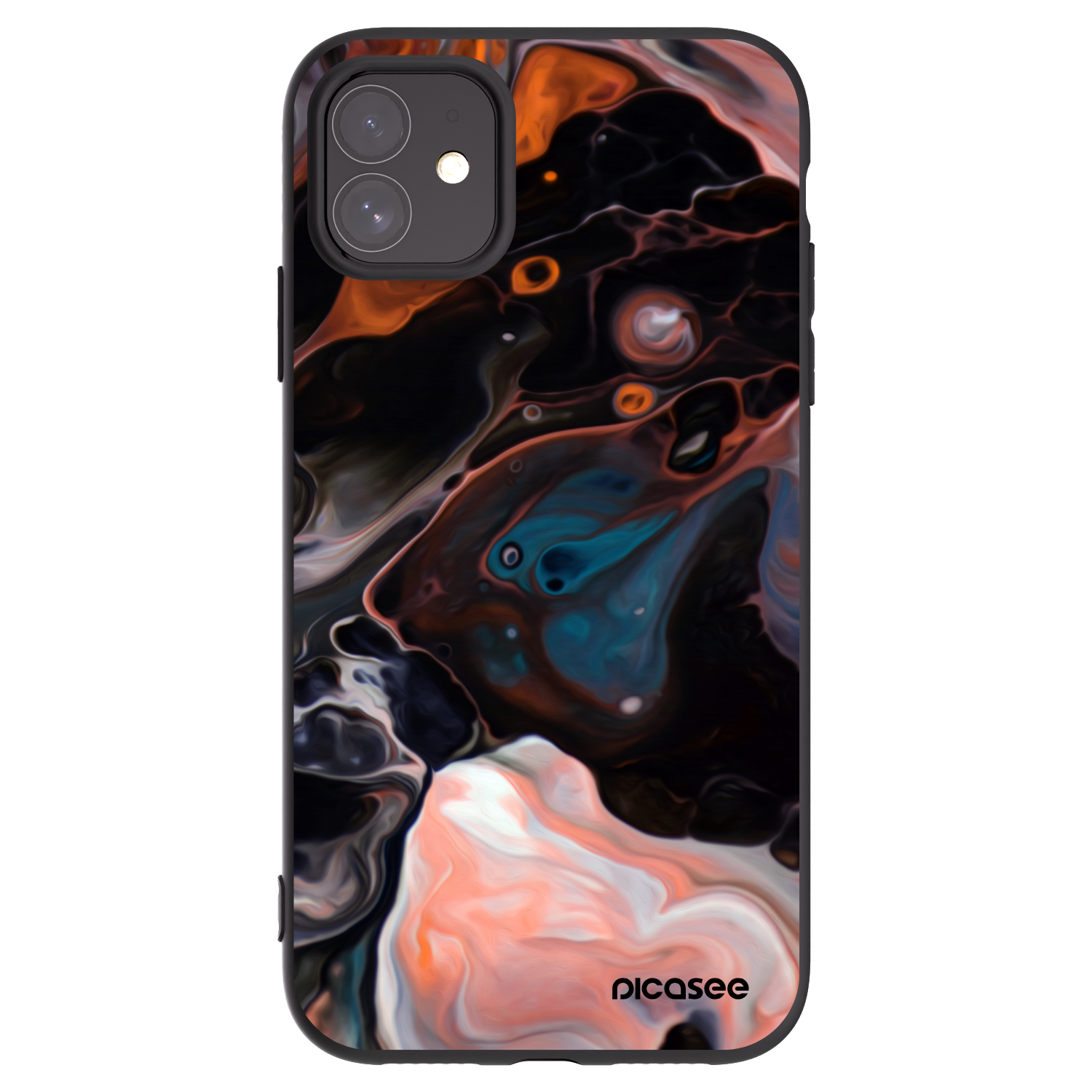 Picasee silikonowe czarne etui na Apple iPhone 11 - Cream