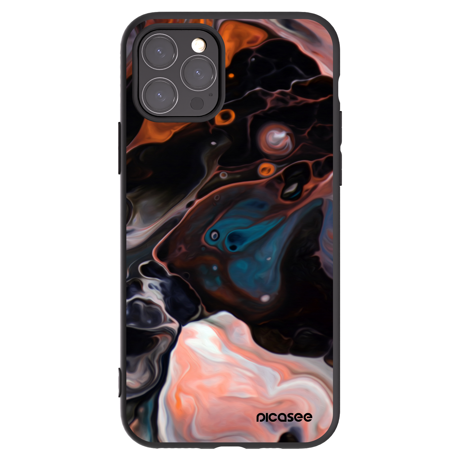 Picasee silikonowe czarne etui na Apple iPhone 11 Pro - Cream