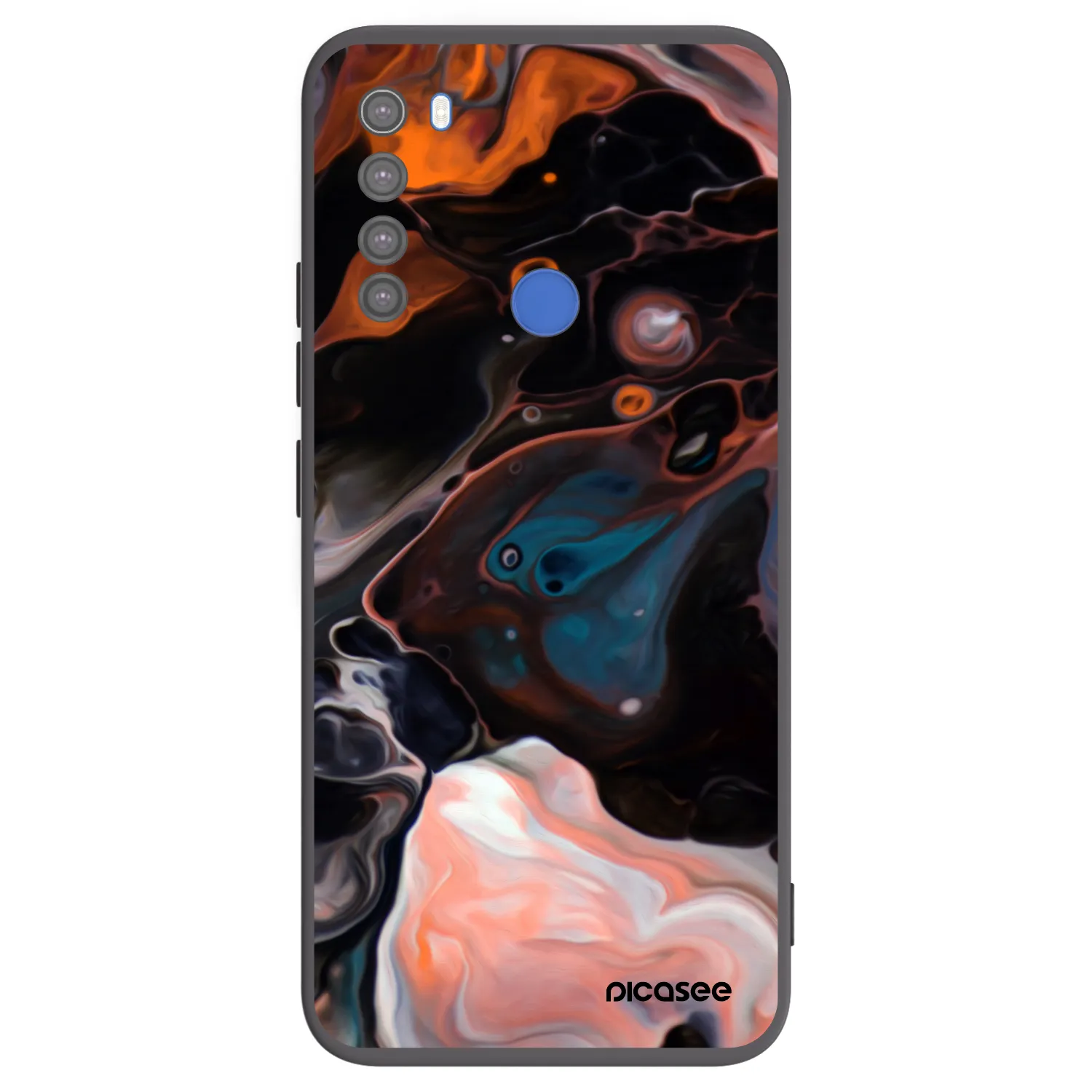 Picasee silikonowe czarne etui na Xiaomi Redmi Note 8T - Cream