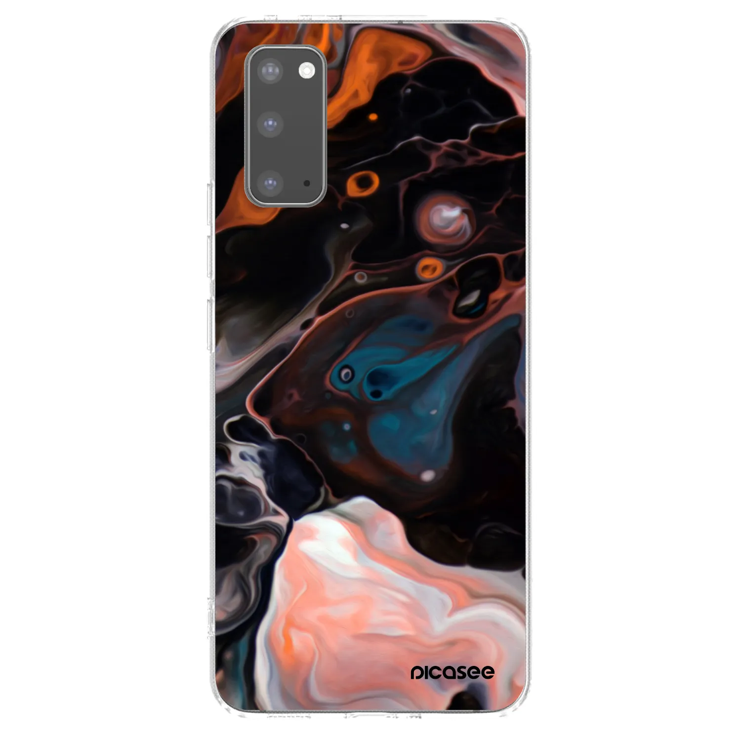 Picasee silikonowe przeźroczyste etui na Samsung Galaxy S20 G980F - Cream