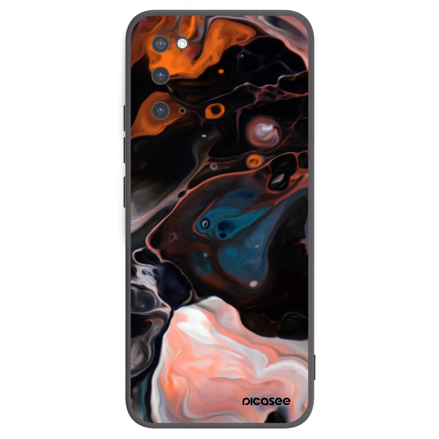 Picasee silikonowe czarne etui na Samsung Galaxy S20 G980F - Cream