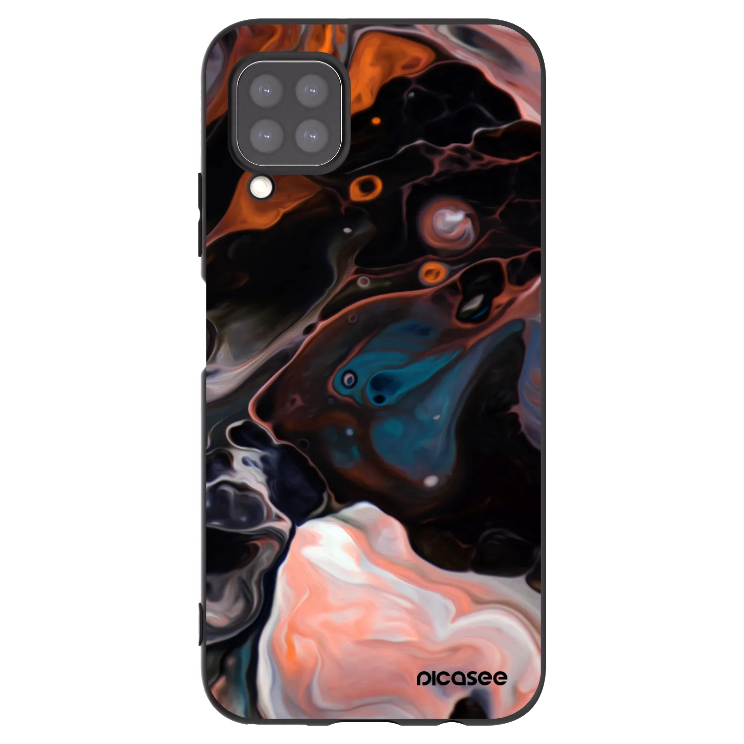 Picasee silikonowe czarne etui na Huawei P40 Lite - Cream