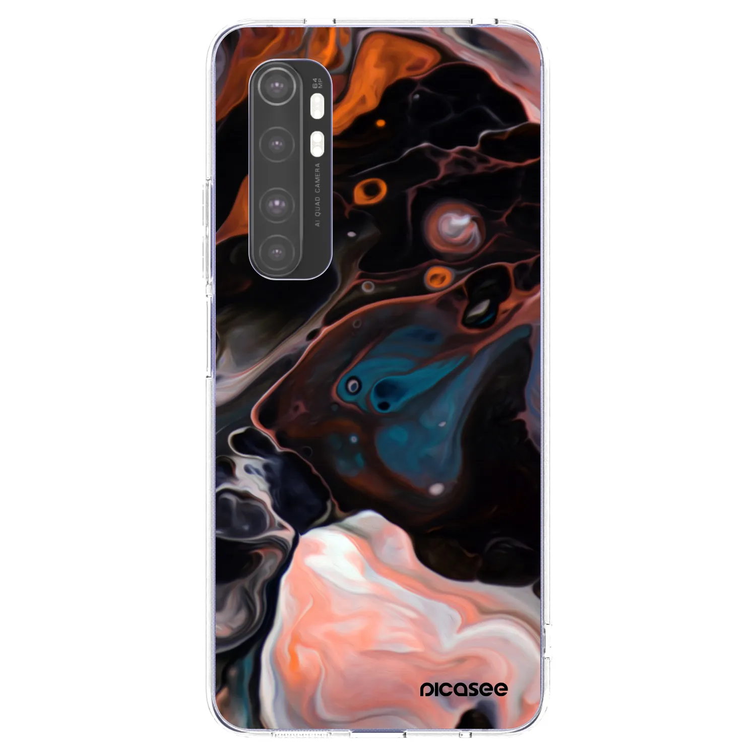 Picasee silikonowe przeźroczyste etui na Xiaomi Mi Note 10 Lite - Cream