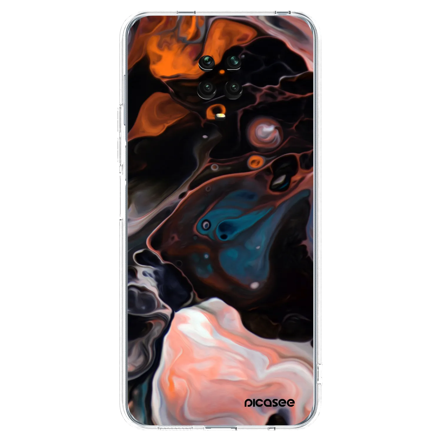 Picasee silikonowe przeźroczyste etui na Xiaomi Redmi Note 9S - Cream