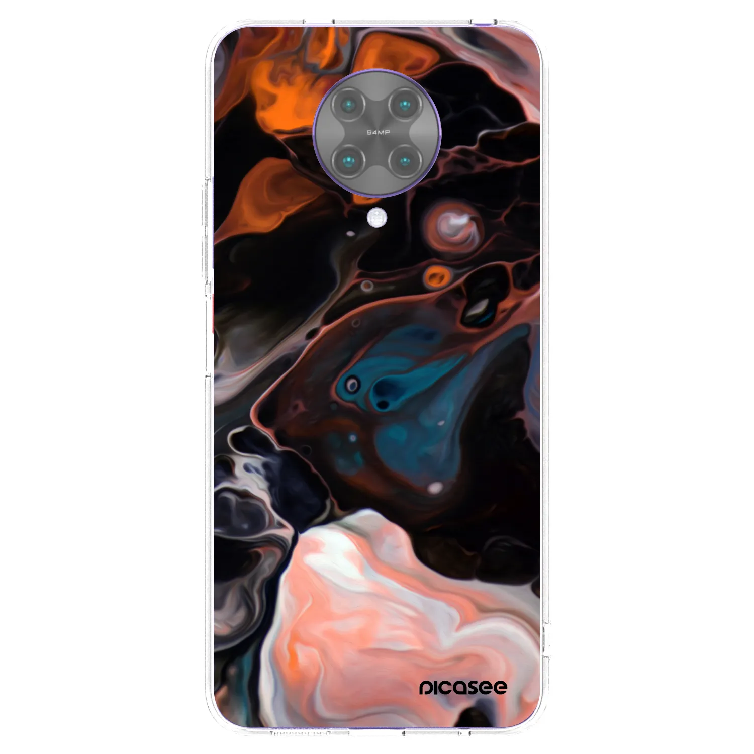 Picasee silikonowe przeźroczyste etui na Xiaomi Poco F2 Pro - Cream