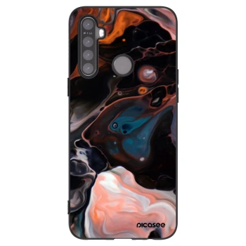 Picasee silikonowe czarne etui na Realme 5 - Cream