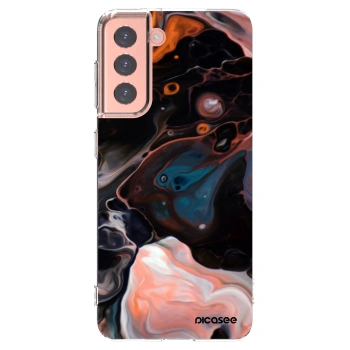 Picasee silikonowe przeźroczyste etui na Samsung Galaxy S21 5G G991B - Cream