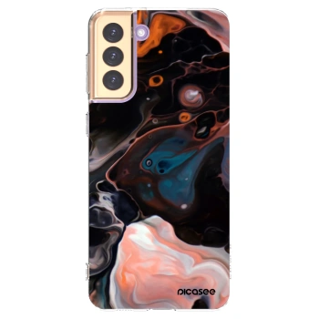 Picasee silikonowe przeźroczyste etui na Samsung Galaxy S21+ 5G G996F - Cream