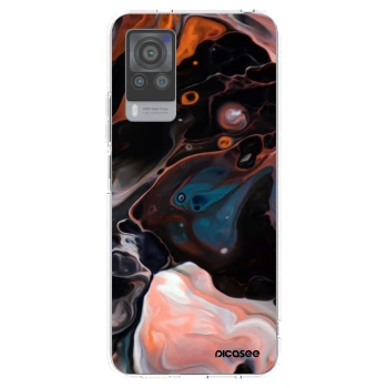 Picasee silikonowe przeźroczyste etui na Vivo X60 Pro 5G - Cream