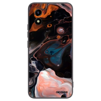 Picasee silikonowe czarne etui na Vivo Y01 - Cream