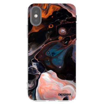 Picasee silikonowe przeźroczyste etui na Apple iPhone X/XS - Cream