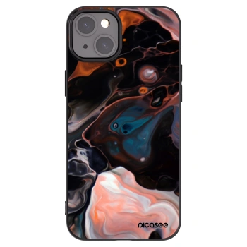 Picasee silikonowe czarne etui na Apple iPhone 15 Plus - Cream