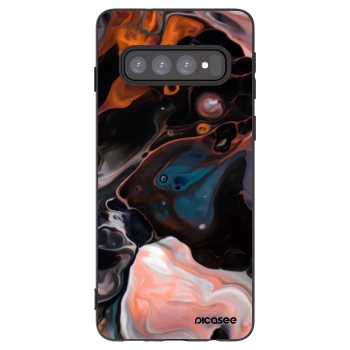 Picasee silikonowe czarne etui na Samsung Galaxy S10 G973 - Cream