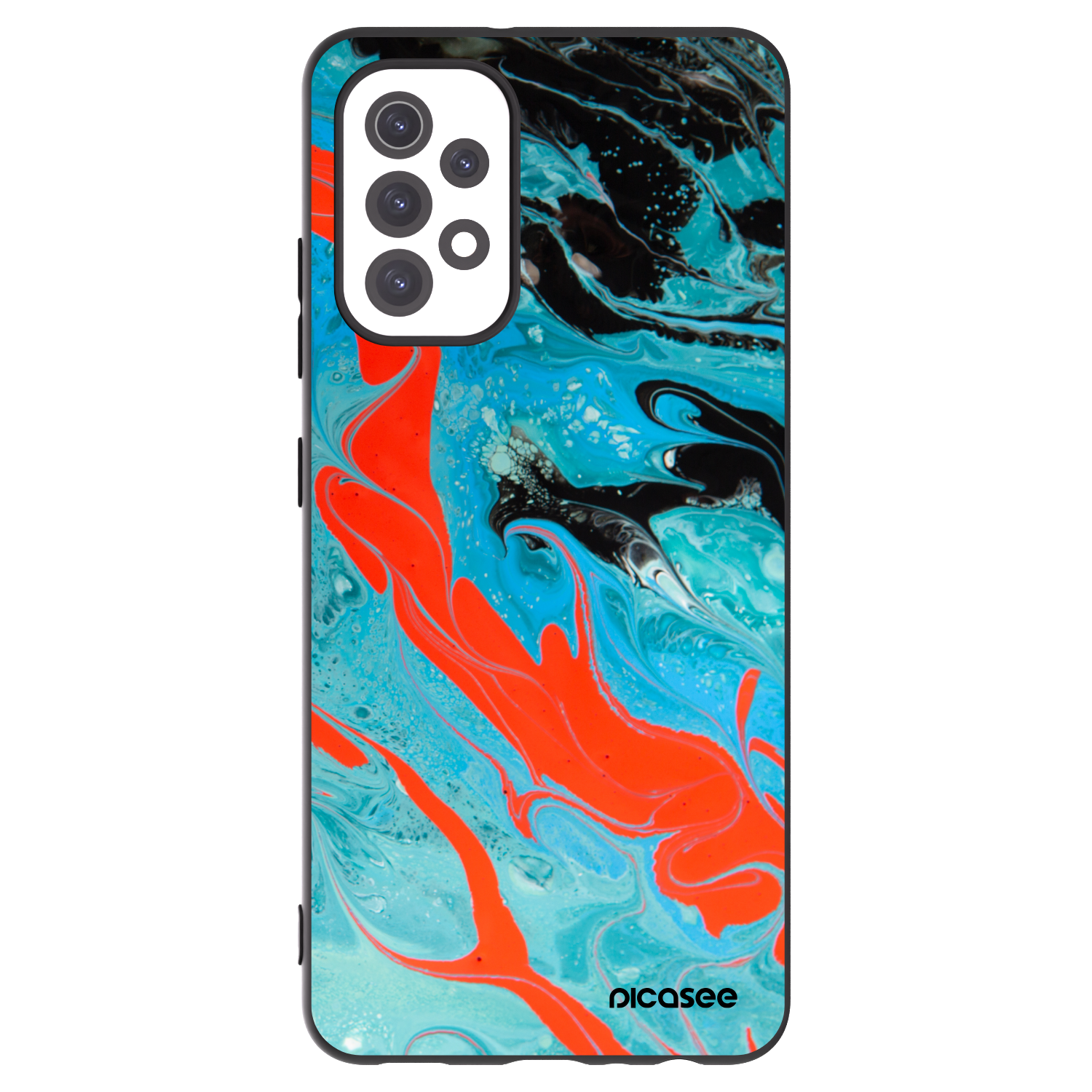 Picasee silikonowe czarne etui na Samsung Galaxy A32 5G A326B - Blue Magma