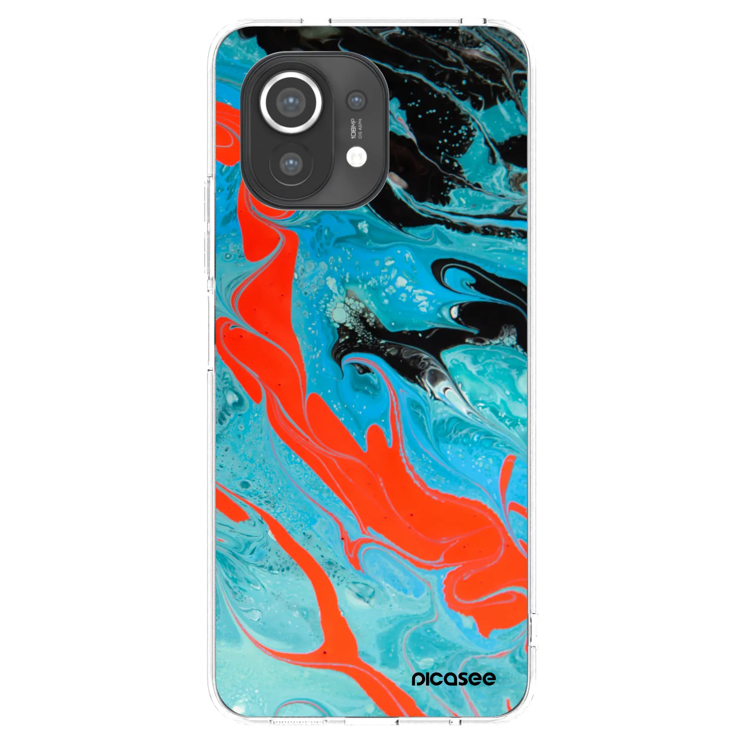 Picasee silikonowe przeźroczyste etui na Xiaomi Mi 11 - Blue Magma