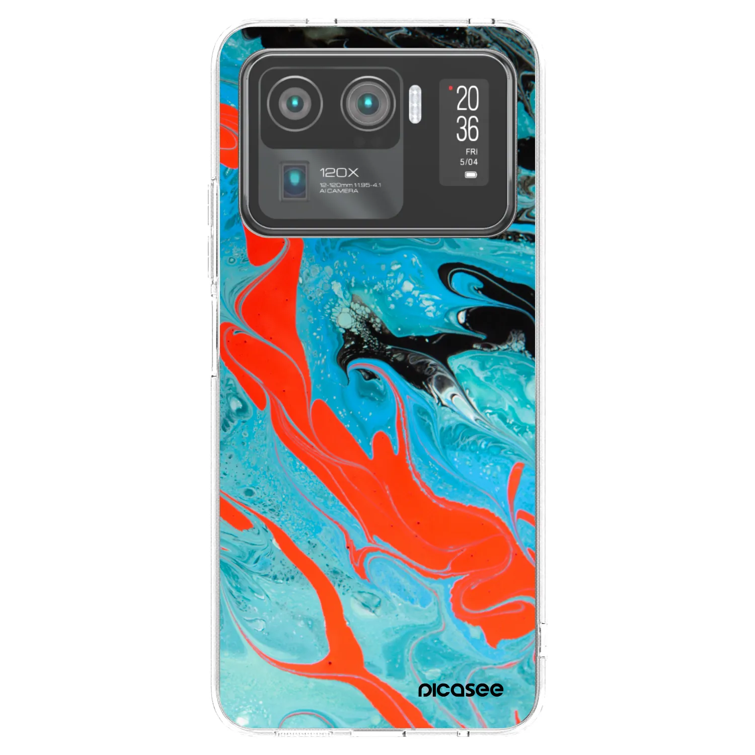 Picasee silikonowe przeźroczyste etui na Xiaomi Mi 11 Ultra - Blue Magma