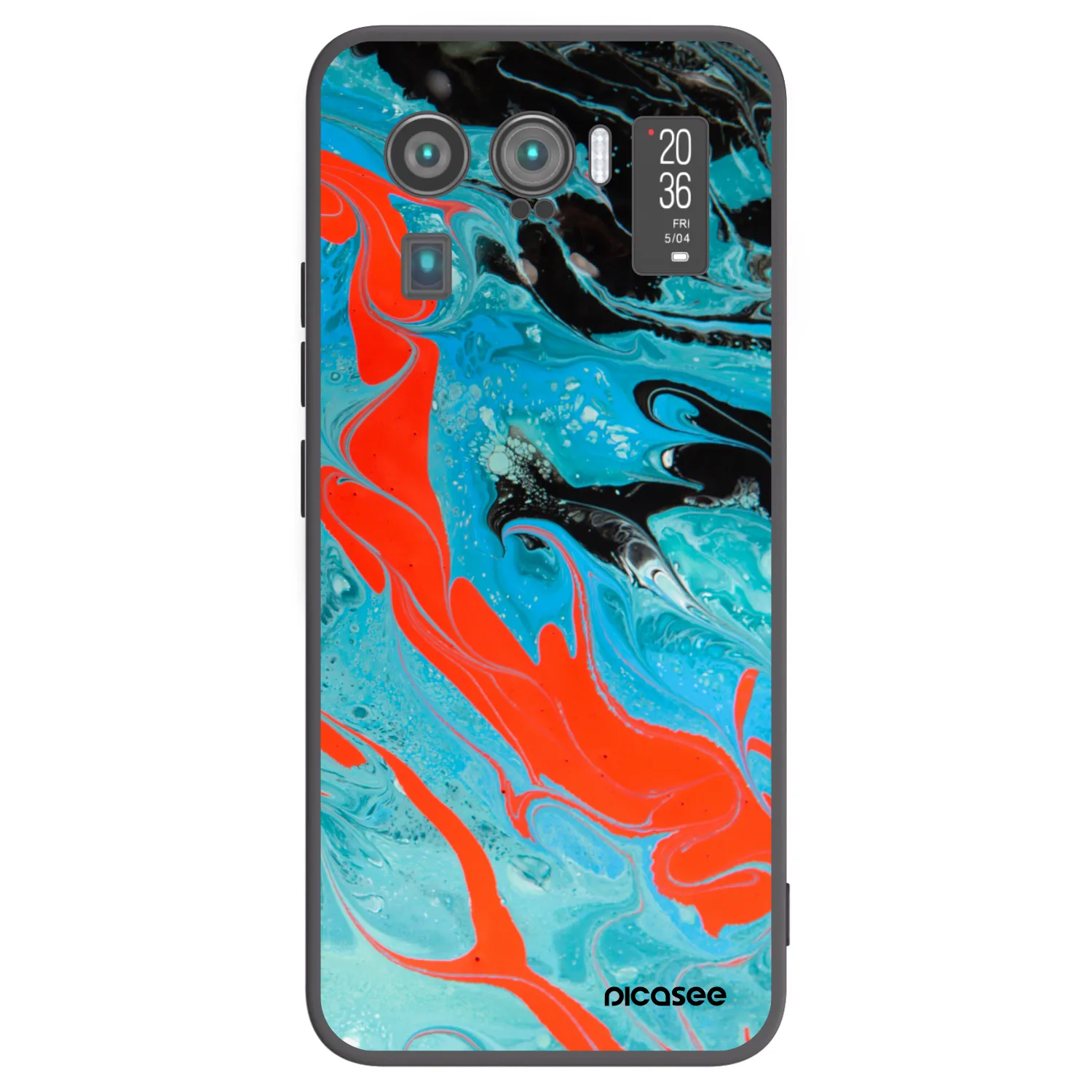 Picasee silikonowe czarne etui na Xiaomi Mi 11 Ultra - Blue Magma