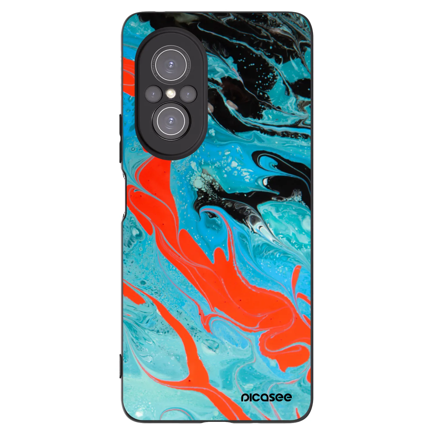 Picasee silikonowe czarne etui na Huawei Nova 9 SE - Blue Magma