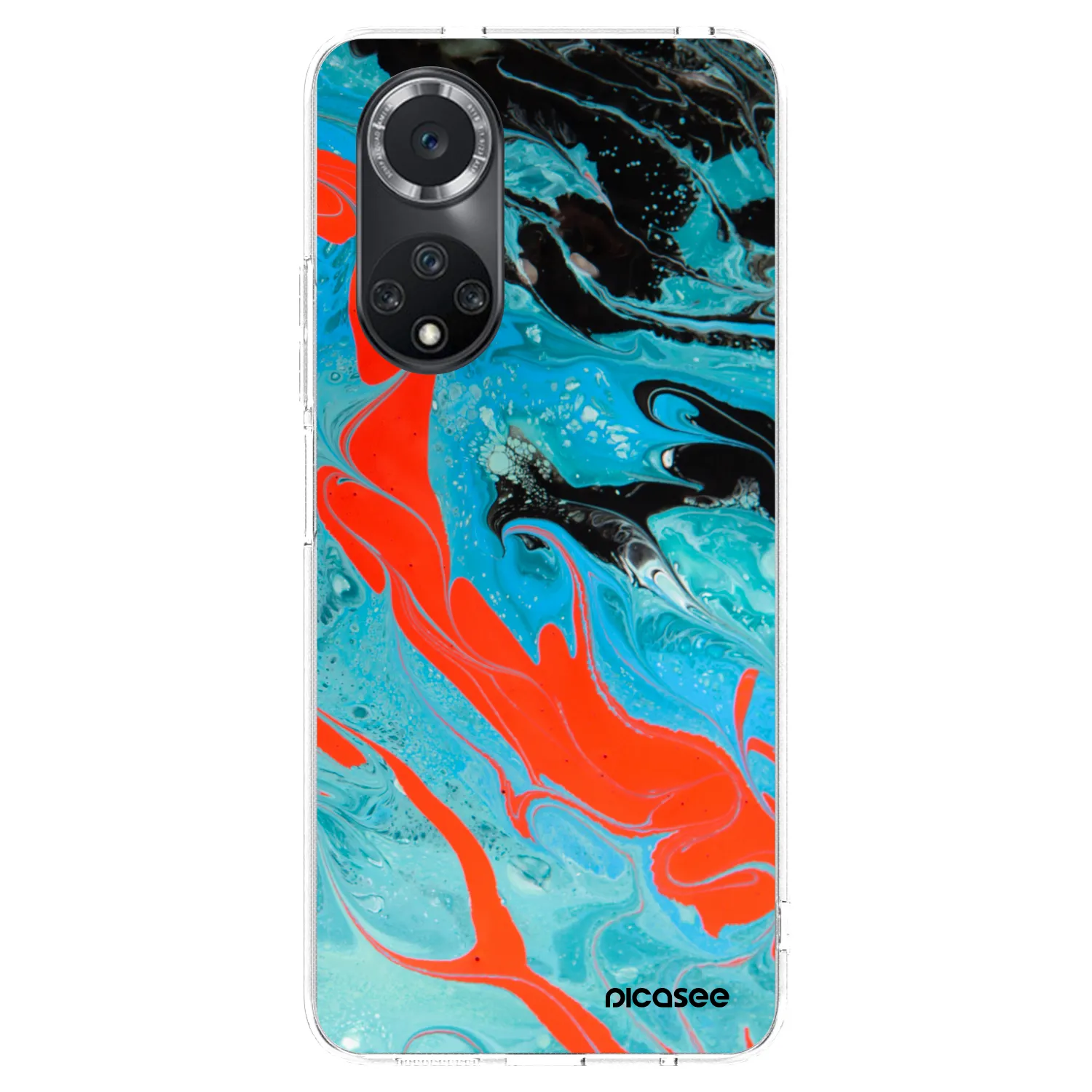Picasee silikonowe przeźroczyste etui na Huawei Nova 9 SE - Blue Magma
