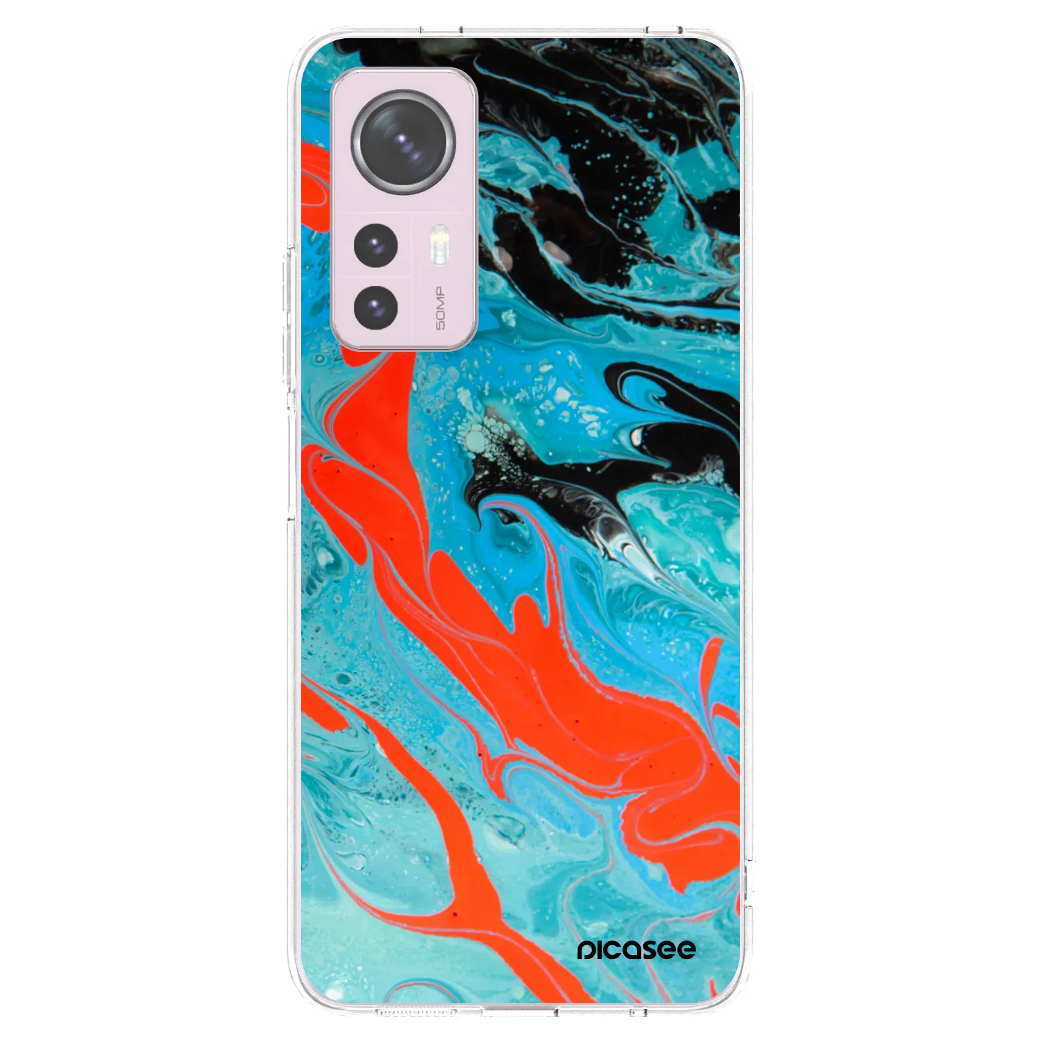Picasee silikonowe przeźroczyste etui na Xiaomi 12 - Blue Magma