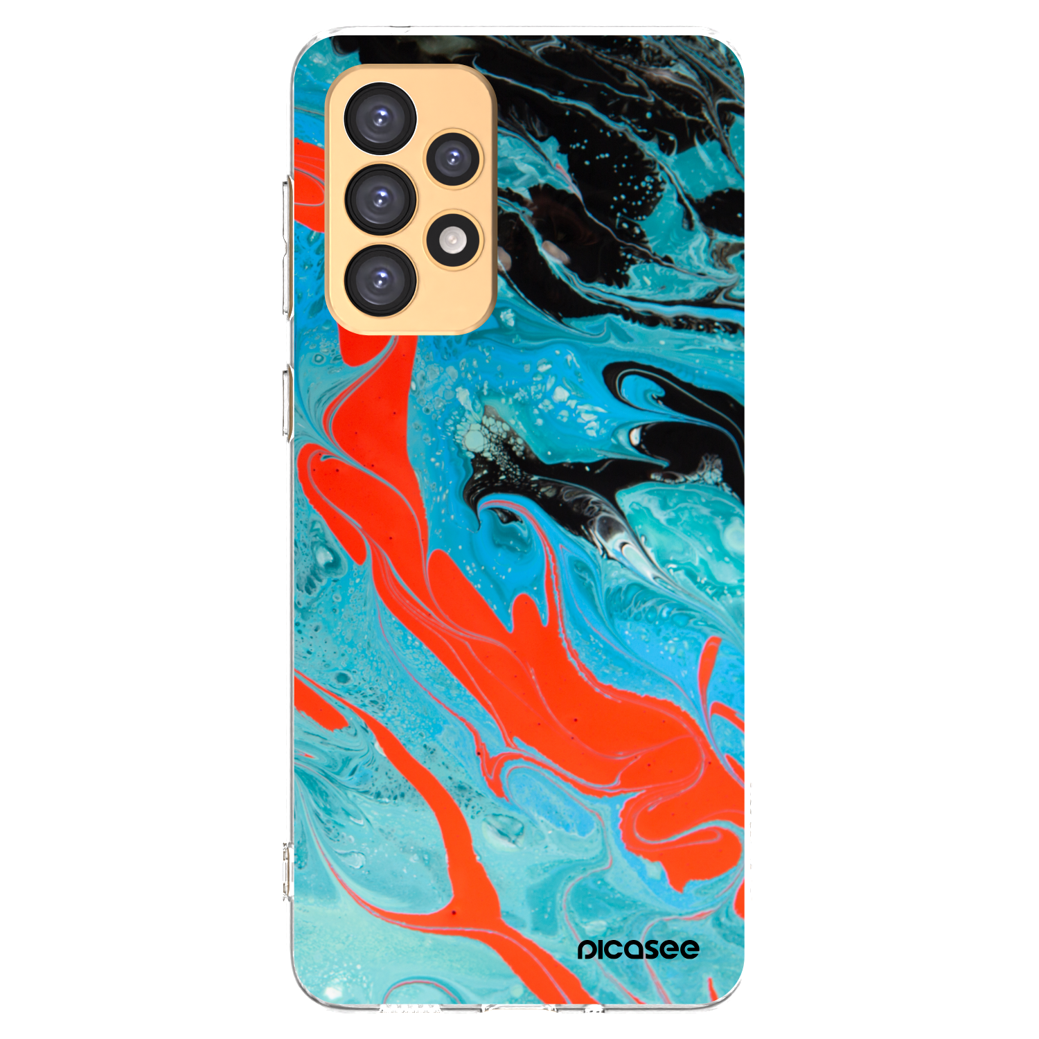 Picasee silikonowe przeźroczyste etui na Samsung Galaxy A33 5G A336 - Blue Magma
