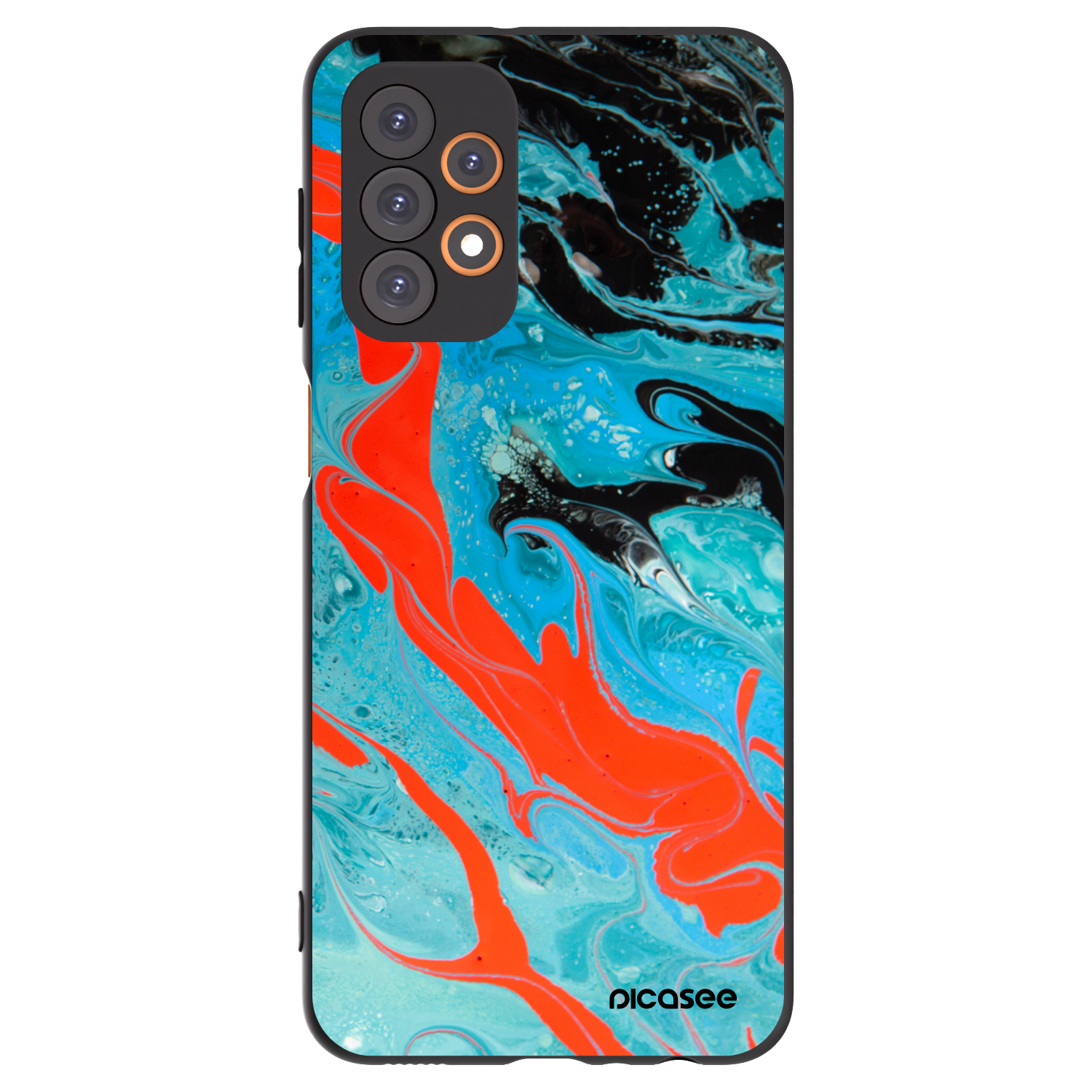 Picasee silikonowe czarne etui na Samsung Galaxy A23 A236B 5G - Blue Magma