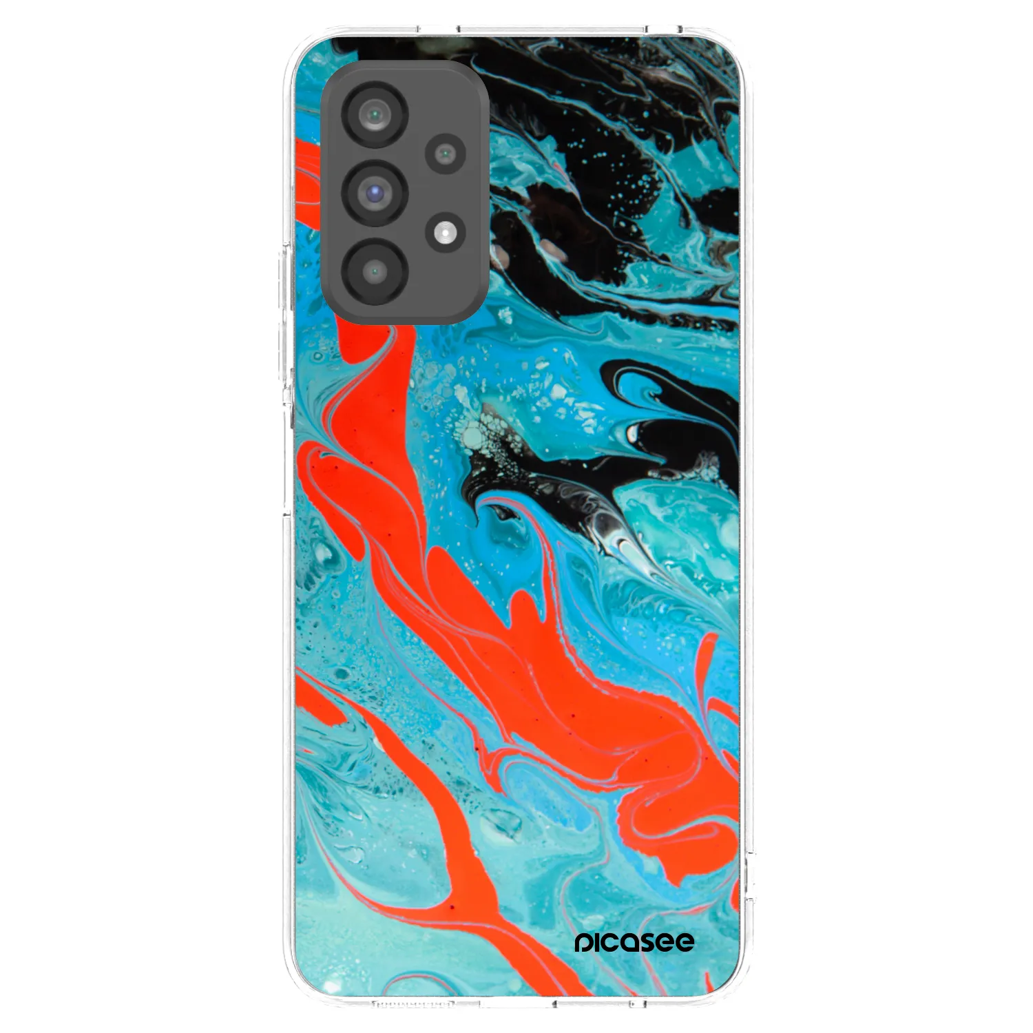Picasee silikonowe przeźroczyste etui na Samsung Galaxy A73 5G - Blue Magma