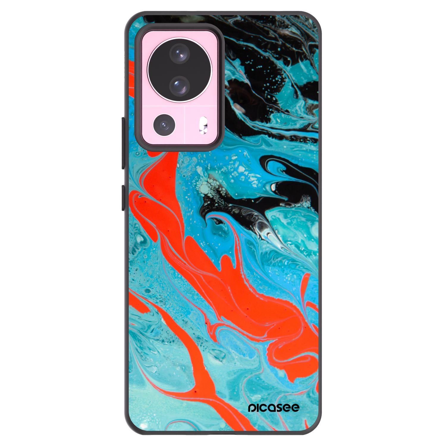 Picasee silikonowe czarne etui na Xiaomi 13 Lite - Blue Magma