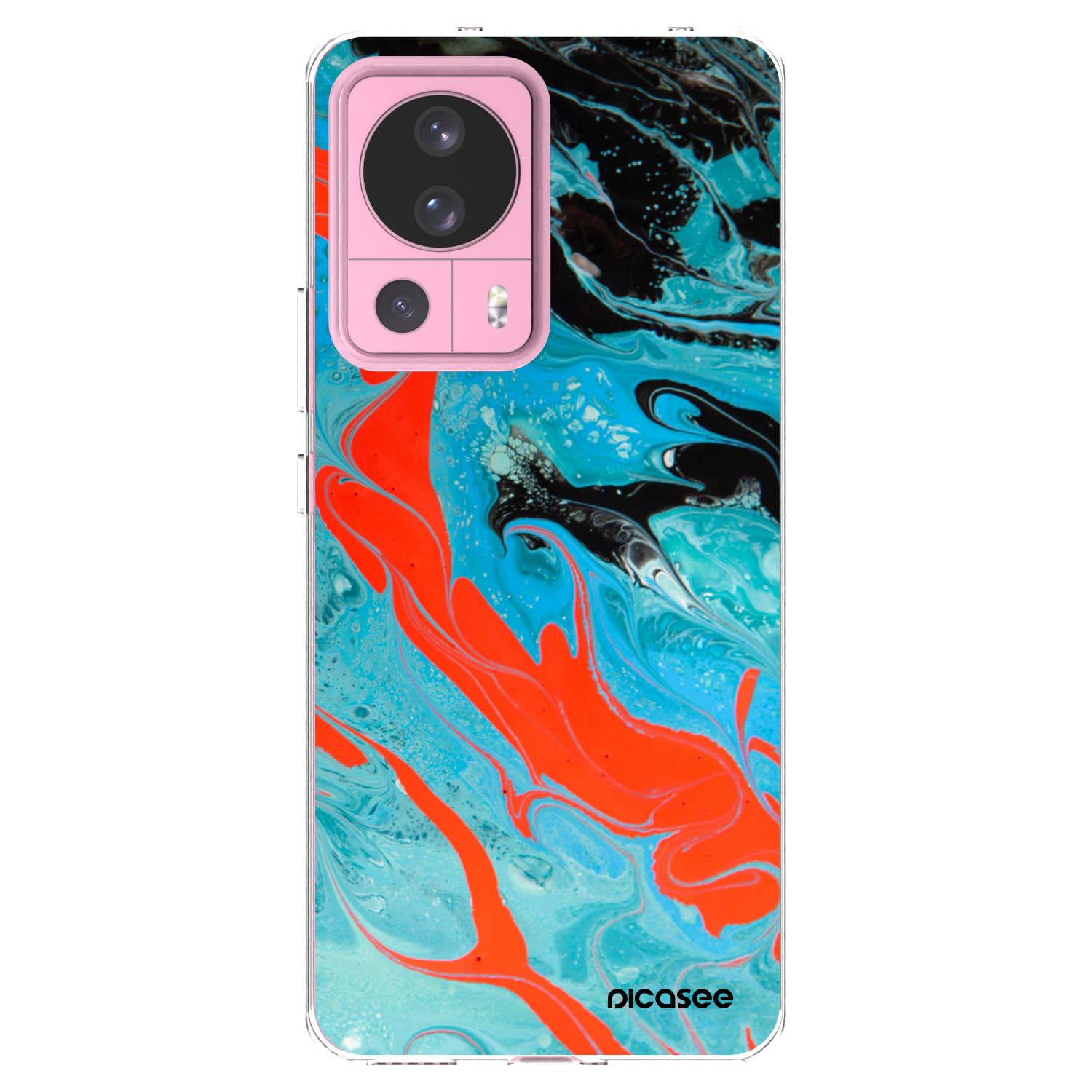 Picasee silikonowe przeźroczyste etui na Xiaomi 13 Lite - Blue Magma