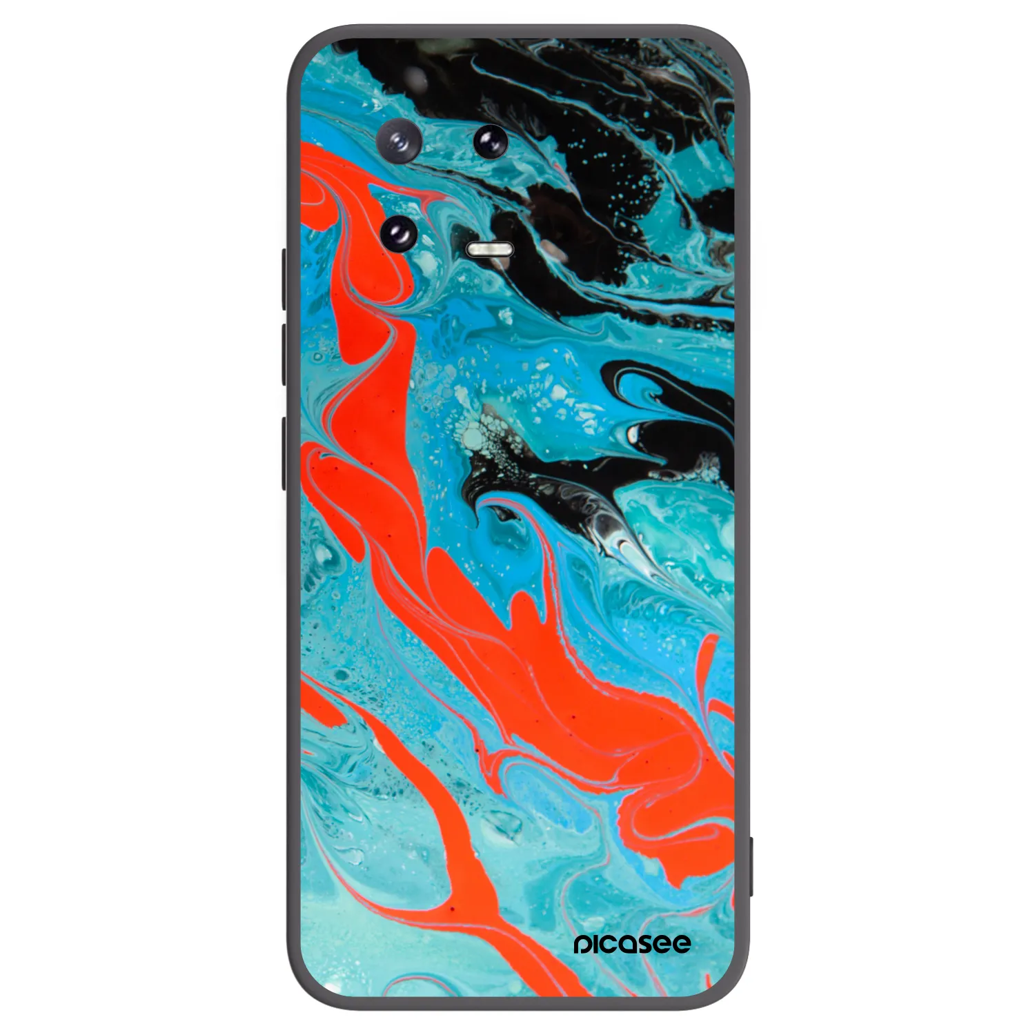 Picasee silikonowe czarne etui na Xiaomi 13 Pro - Blue Magma