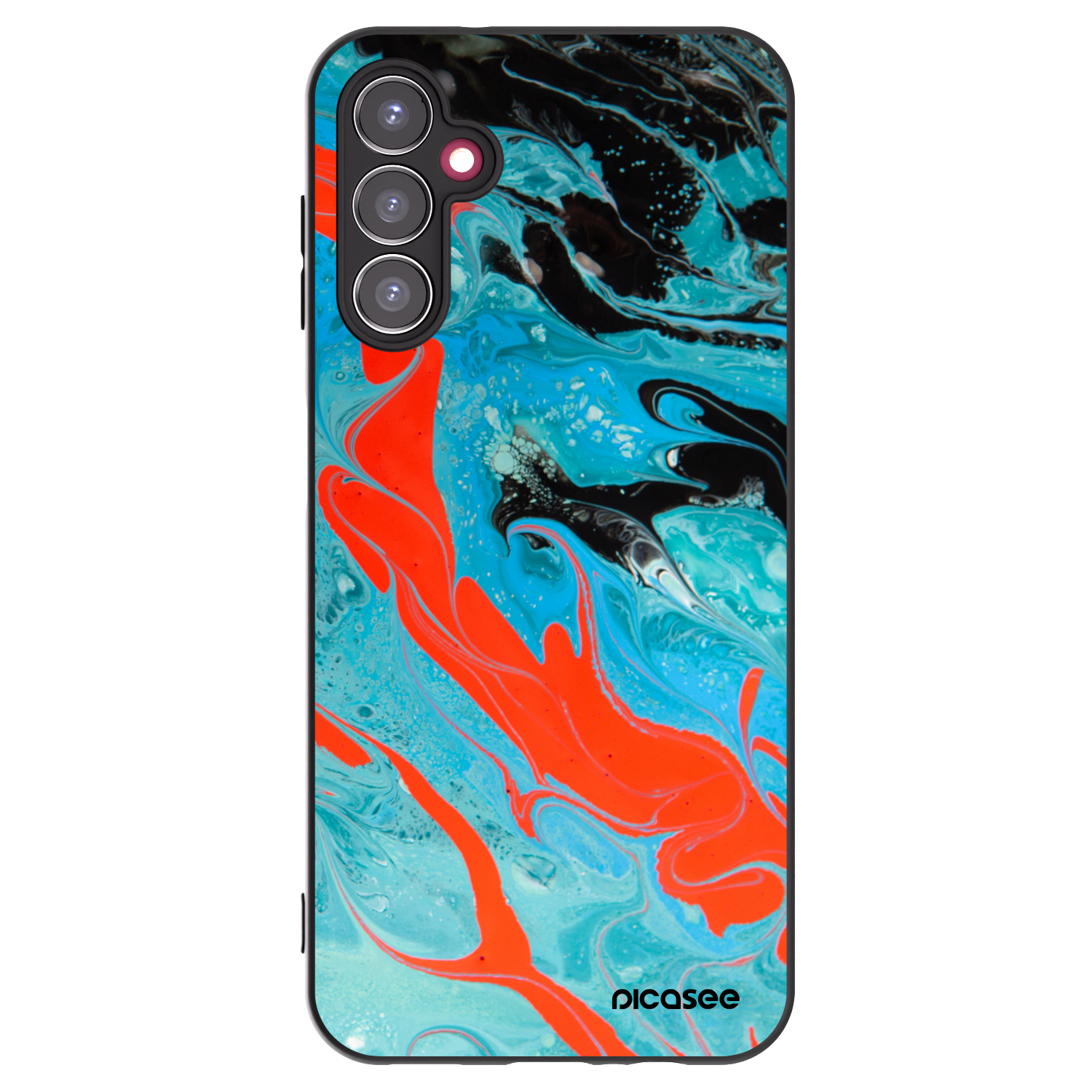 Picasee silikonowe czarne etui na Samsung Galaxy A14 4G A145R - Blue Magma