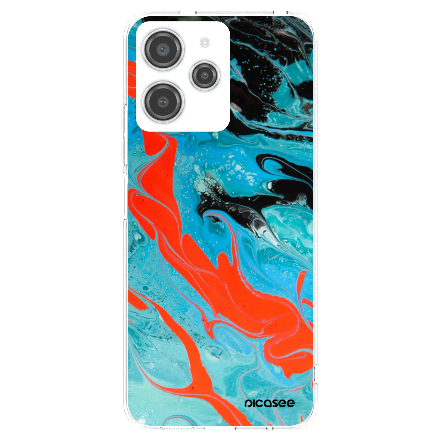 Picasee silikonowe przeźroczyste etui na Xiaomi Redmi 12 4G - Blue Magma