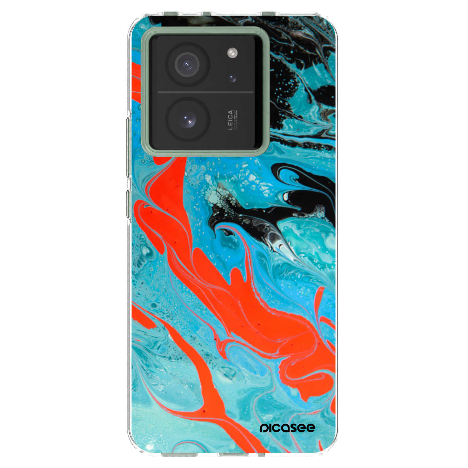 Picasee silikonowe przeźroczyste etui na Xiaomi 13T Pro - Blue Magma
