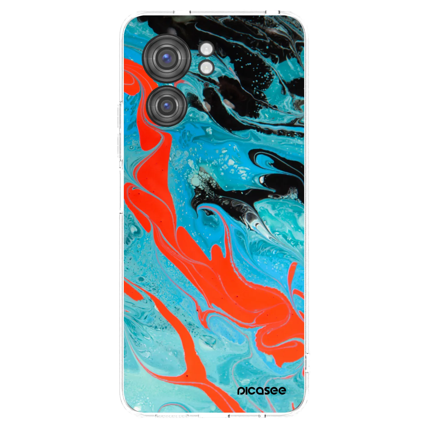Picasee silikonowe przeźroczyste etui na Motorola Edge 40 - Blue Magma