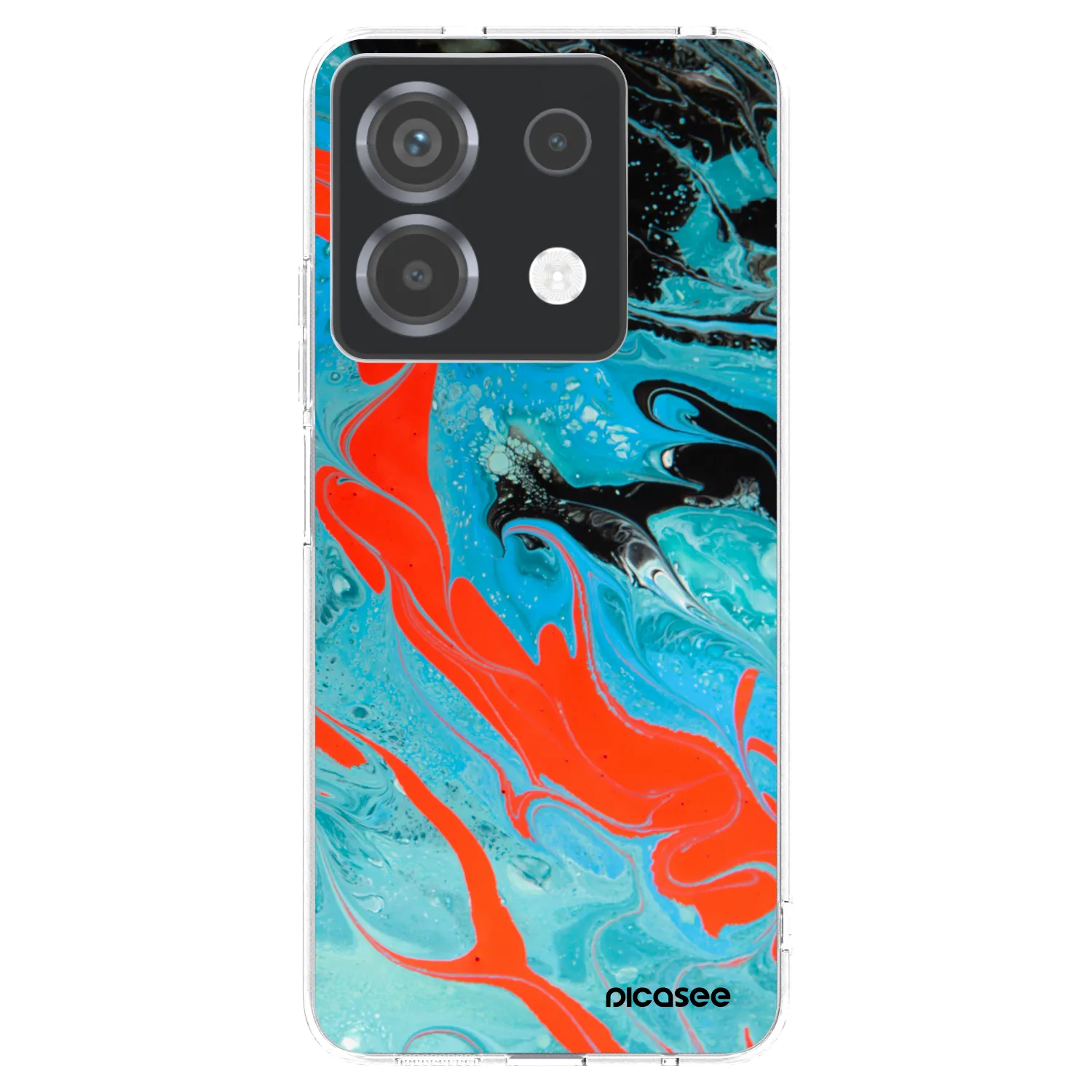 Picasee silikonowe przeźroczyste etui na Xiaomi Poco X6 - Blue Magma