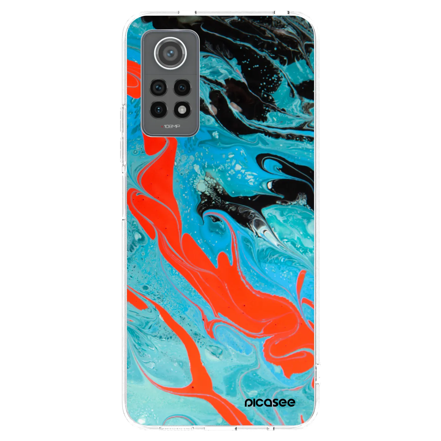 Picasee silikonowe przeźroczyste etui na Xiaomi Redmi Note 12 Pro 4G - Blue Magma