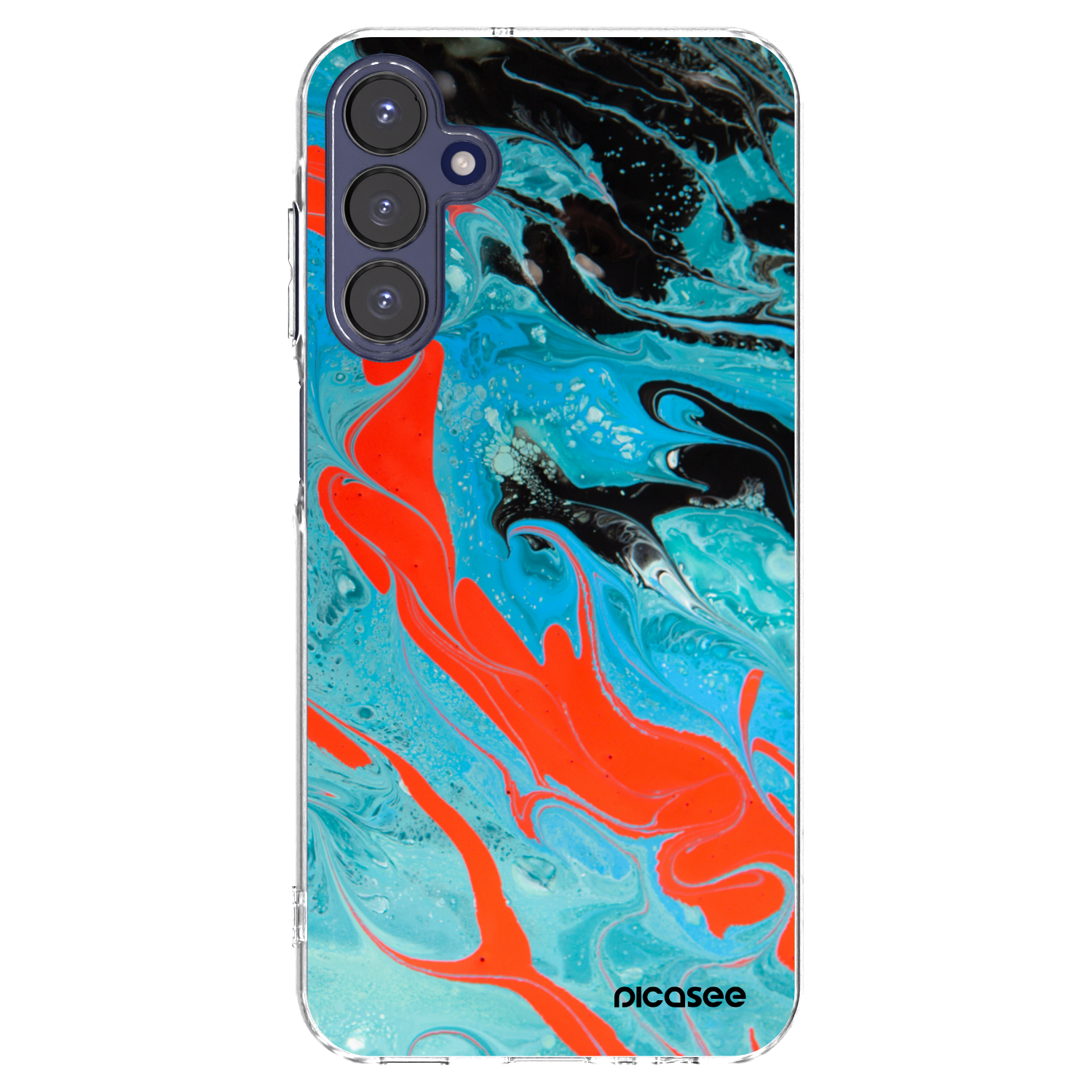 Picasee silikonowe przeźroczyste etui na Samsung Galaxy A15 A155F 4G - Blue Magma