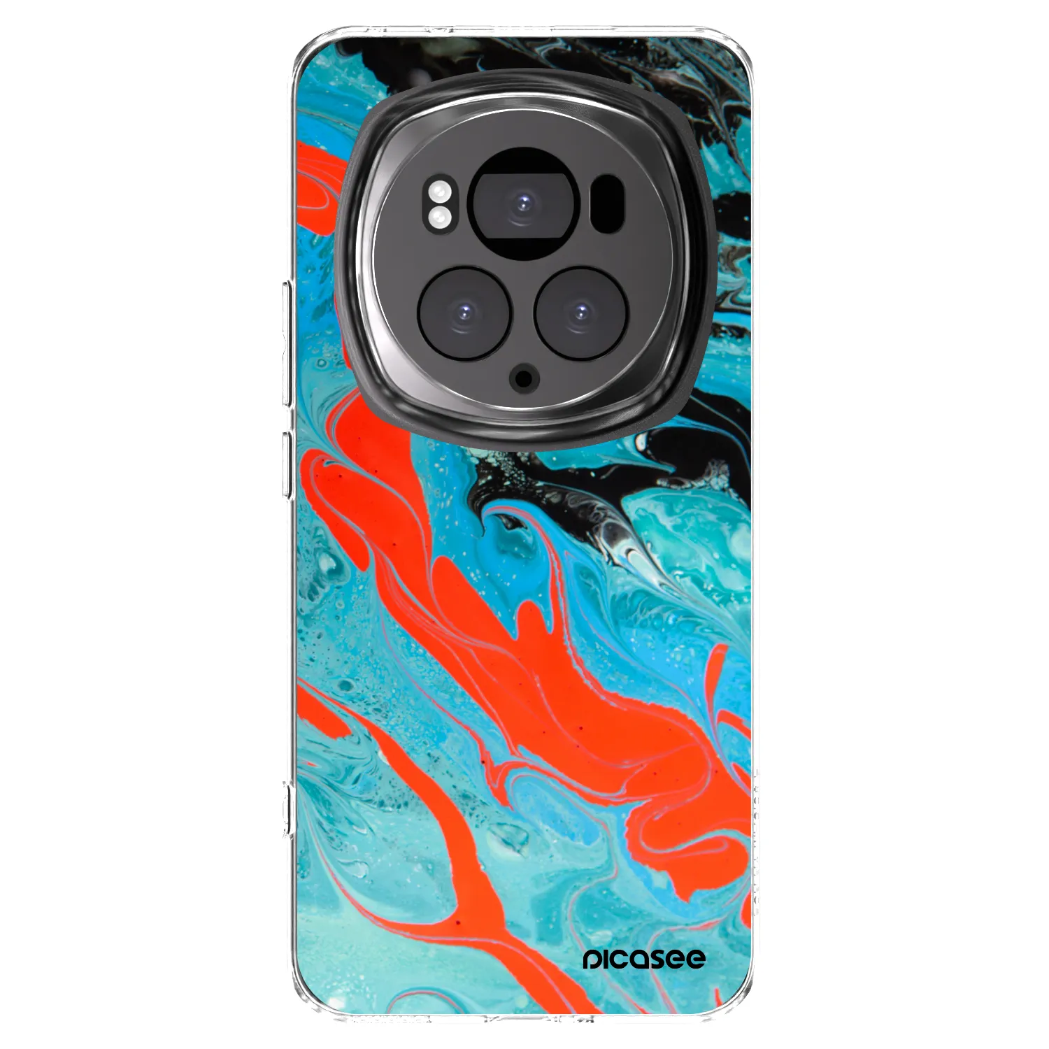 Picasee silikonowe przeźroczyste etui na Honor Magic6 Pro - Blue Magma