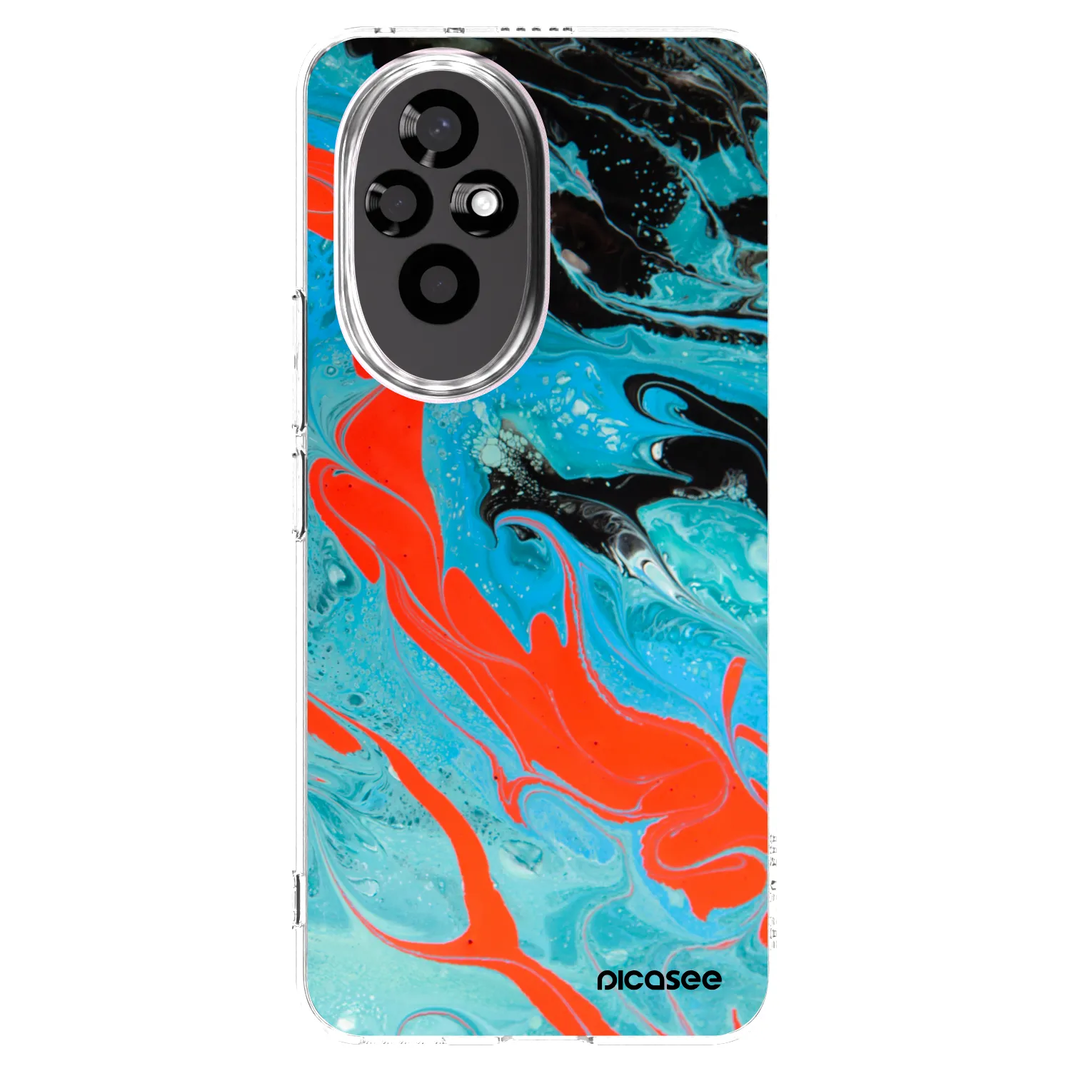 Picasee silikonowe przeźroczyste etui na Honor 200 Pro 5G - Blue Magma