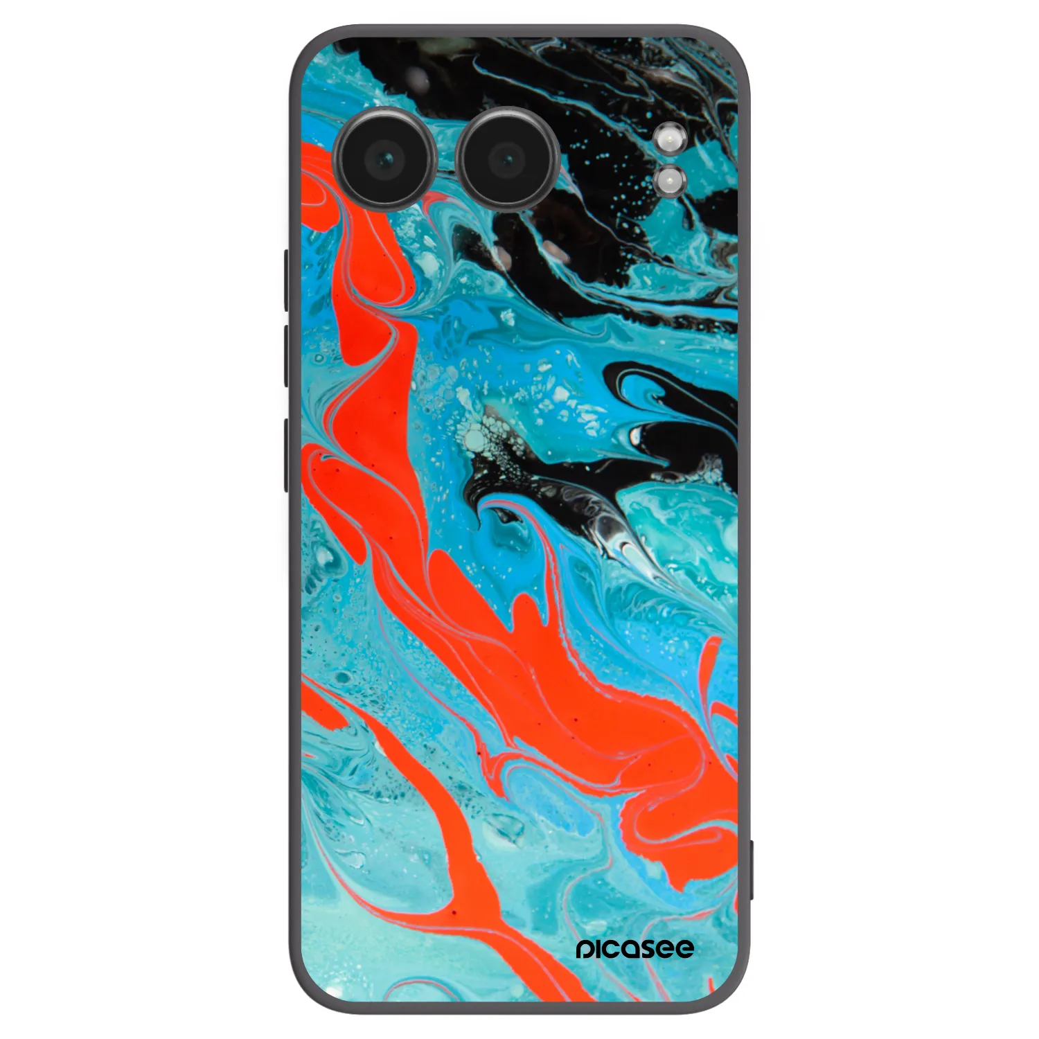 Picasee silikonowe czarne etui na OnePlus Nord 4 - Blue Magma