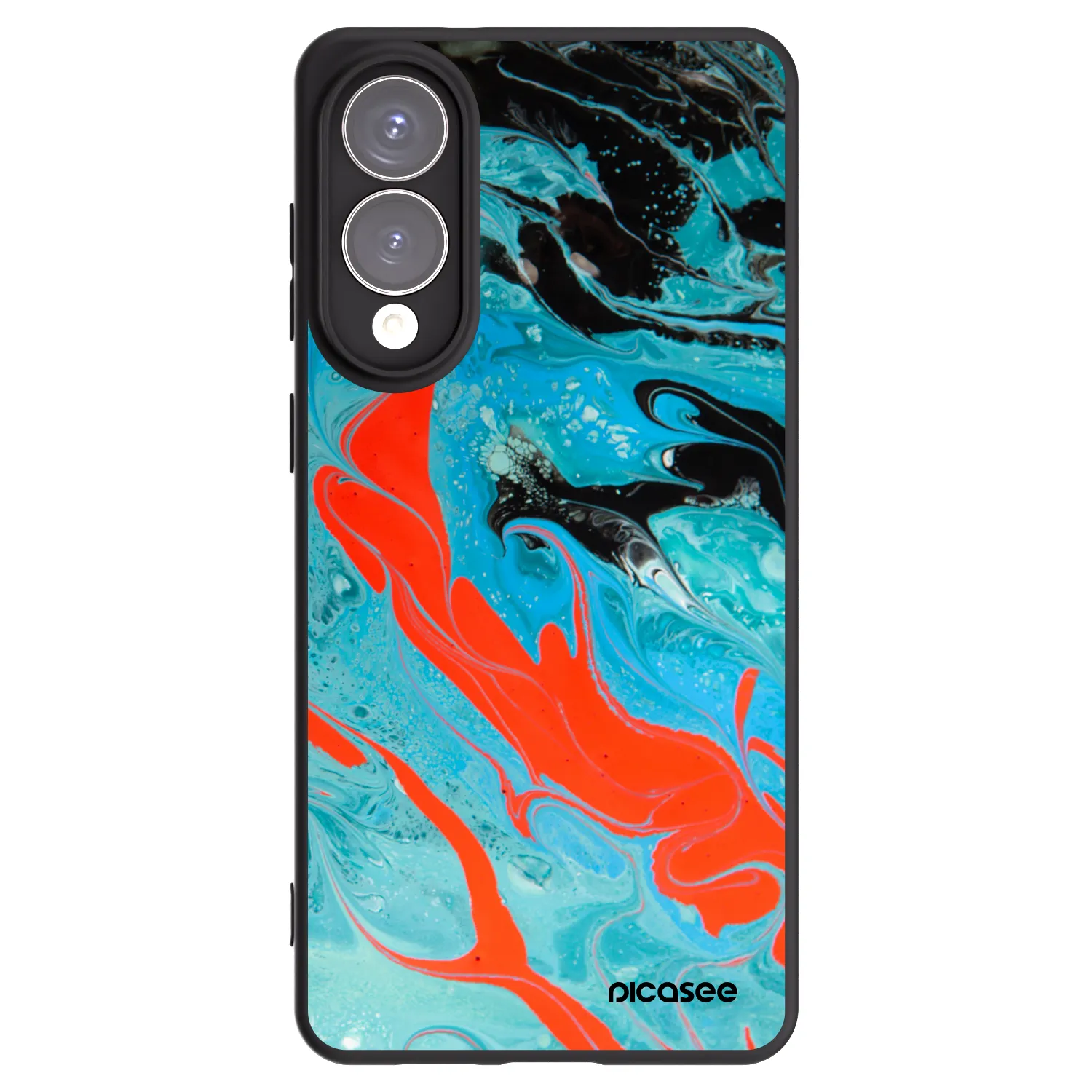 Picasee silikonowe czarne etui na Samsung Galaxy S25 Edge 5G - Blue Magma