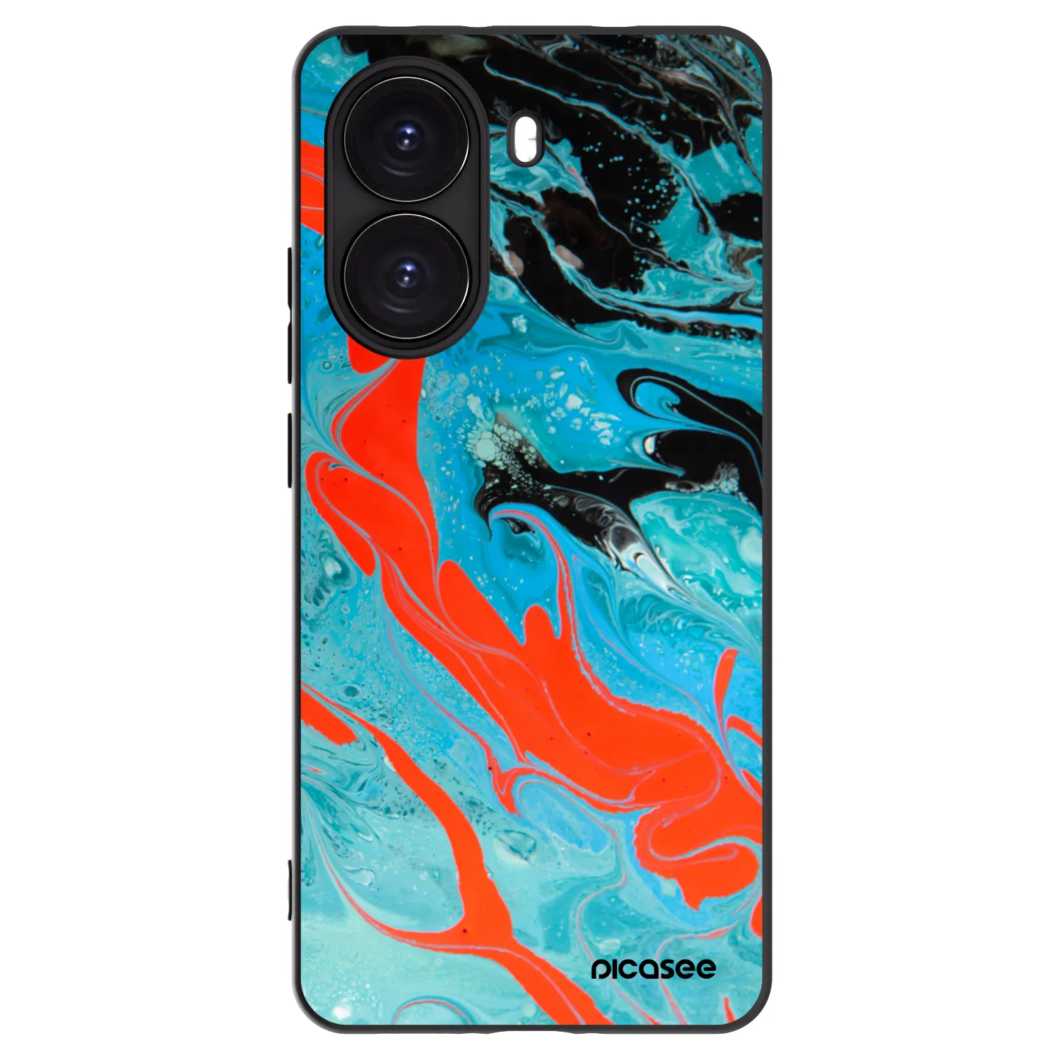Picasee silikonowe czarne etui na Xiaomi Poco X7 Pro 5G - Blue Magma