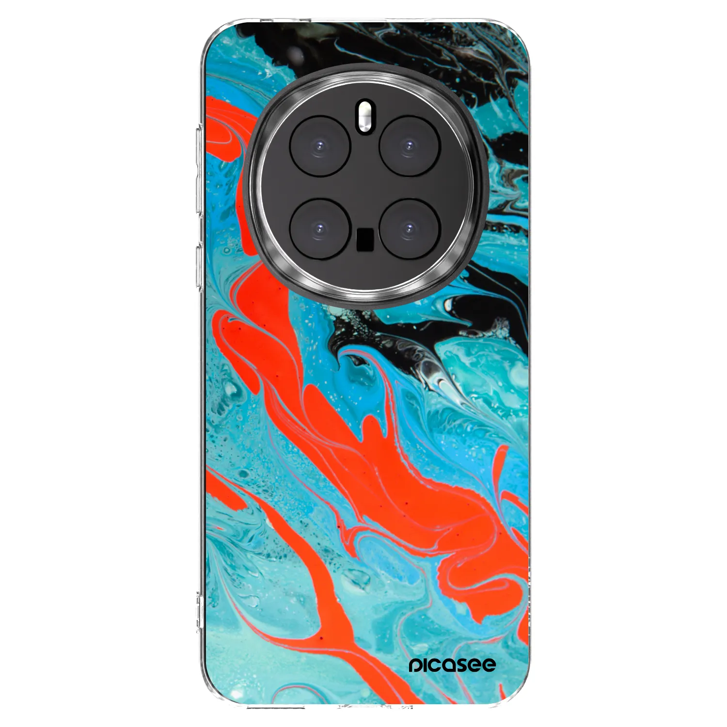 Picasee silikonowe przeźroczyste etui na Honor Magic7 Pro 5G - Blue Magma