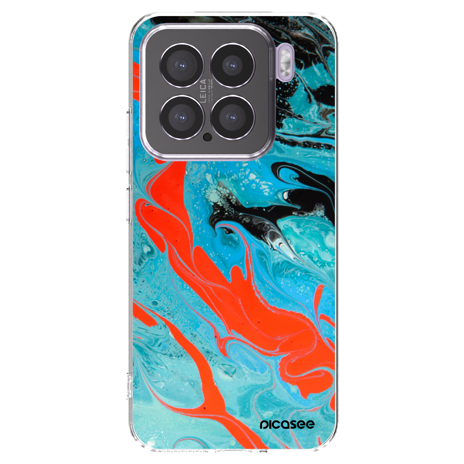 Picasee silikonowe przeźroczyste etui na Xiaomi 15 - Blue Magma