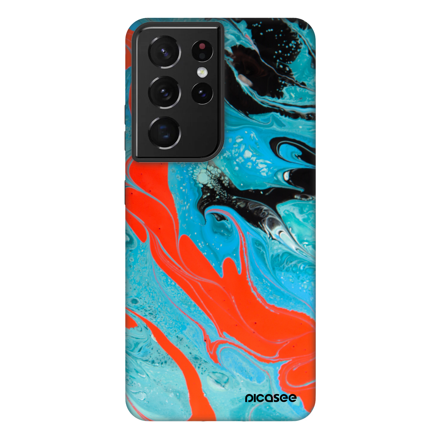 Picasee Fashion Case na Samsung Galaxy S21 Ultra 5G G998B - Blue Magma